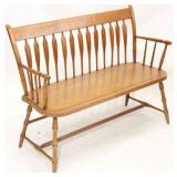 Arrow back wooden bench