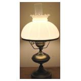 Lamp w/ Milk glass Shade - 20" tall