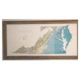 Virginia Framed Map - 42 x 21