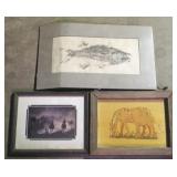 3 pieces of assorted art