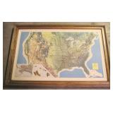 United States Framed Map - 25 x 38