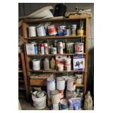 Wood Shelf w/ Assorted Contents