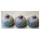 3 Vintage Smudge Pots w/ lids