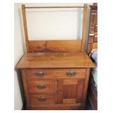 Antique Oak Washstand - 33 x 17 x 55