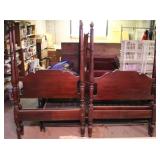 Pair of Twin Bedframes w/ rails-no mattresses