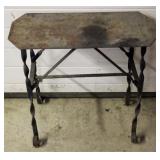 Small Metal Table/Stand - 10 x 21 x 19.5