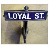 Lynn/Loyal Street Porcelain St. Sign w/ cast
