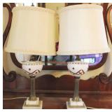 Pair of Matching Vintage Lamps - 224" tall