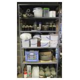 Metal Shelf w/ Assorted Contents 36 x 18 x 75