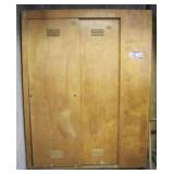 Wood Cabinet w/ Contents - 60 x 28 x 80