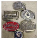 6 Vintage Belt Buckles