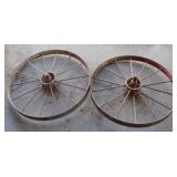 Pair of Wagon Wheels - 36" round