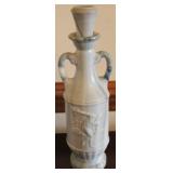 Jim Beam Milk Glass Decanter - 13" tall