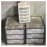 3 Plastic Bins - Assorted Sizes