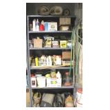 Metal Shelf w/ Assorted Contents 36 x 74 x 12