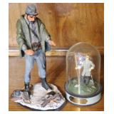2 Civil War Resin Figures - 9 & 6" tall