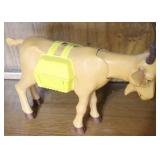 Vintage Plastic Goat Figure - 13 x 10
