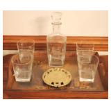 Vintage Bar Set w/ tray - 7 pieces
