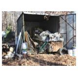 Metal Shed w/ Contents in and around it