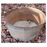 Metal Wash Bucket - 25" x 12" round