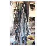 Lot of Metal Fence Posts & More