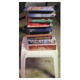 Lot of Assorted Books & Plastic Table
