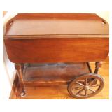 Wood Tea Cart - 34 x 20 x 29