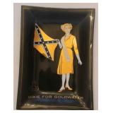 Mid Century Glass Tray "Dixie for Goldwater"
