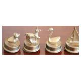 4 Brass Music Boxes