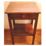 One-Drawer Wood Stand - 16 x 14 x 27
