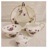 Group of English Violet Porcelain