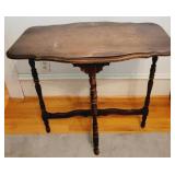 Depression Carved 4-Leg Table, lots of scratches