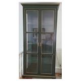 Black & Gold Asian Influence Curio Cabinet