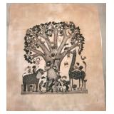 Heidi Lange batik cloth screen print - 35 x 40