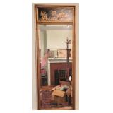 Oriental Style Framed Mirror w/ beveled glass