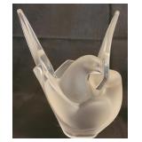 Large Lalique Silvie Love Bird Vase