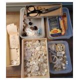 Group Lot Vintage Buttons & Sewing Notions