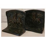 L V Aronson metal horse bookends dated 1924