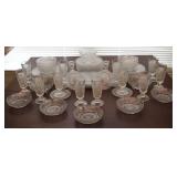 55 Pieces Duncan Sandwich glassware