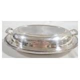 Poole Silver Co EPNS covered 2 part vegetable dish