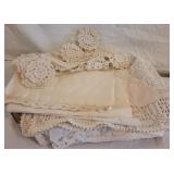 Box lot of vintage linens