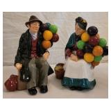 Royal Doulton Old Balloon Sellers, Woman & Man