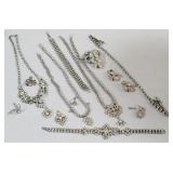 Lot of Vintage Rhinestone Jewelry