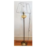 Amber glass floor lamp