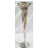 Tall sterling 17" tall trumpet vase