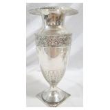 Monumental sterling 15.5" tall flower vase