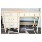 Bamboo Style White & Green Desk