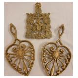 3 Brass Trivets
