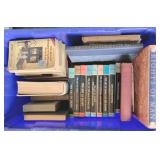 Plastic Blue Tub of Books
