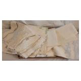 Box lot of vintage linens